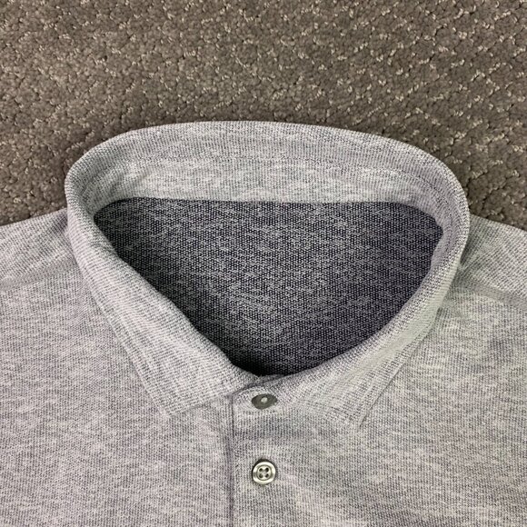 Vuori Polo Shirt Men's Medium Gray Heather Ace Golf Preppy Performance Pique - Picture 5 of 11